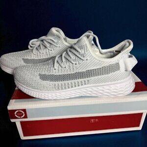 Fashion Sport Gray Knit Sneakers EU 41 (US Men’s 8 / Women’s 10) Unisex Shoes